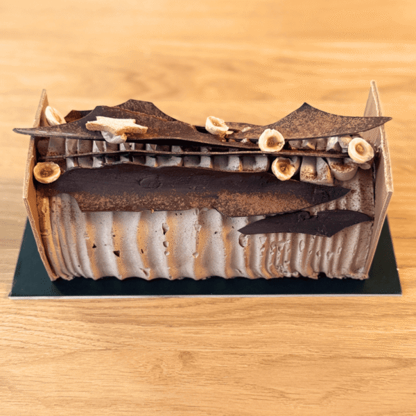 commande de bûche au chocolat pour noël chez un traiteur