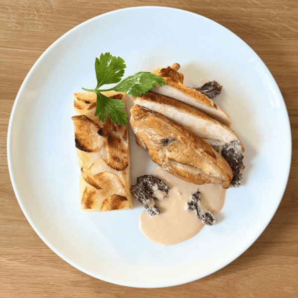 Commande d'un plat pour Noël à base de volaille et pommes de terre